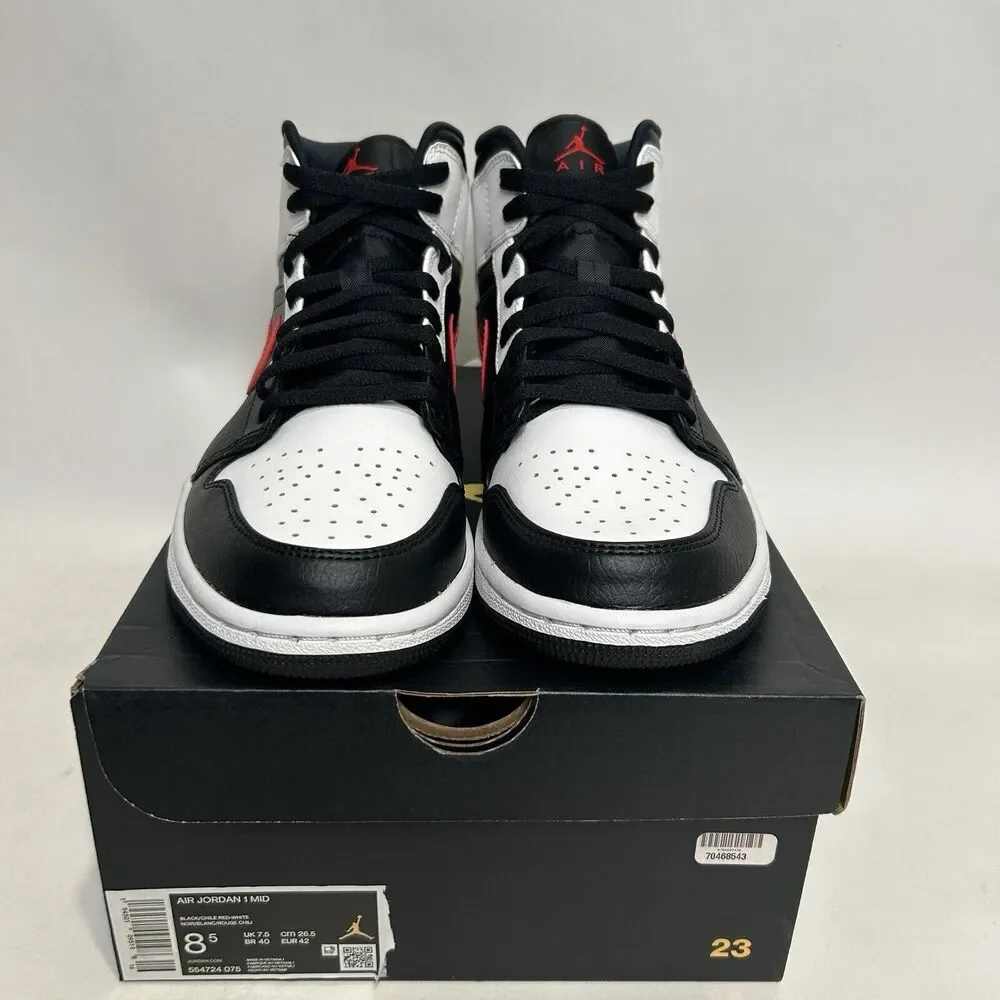 Nike Shoes Air Jordan 1 Mid Retro “Chile Red” 2024 - Picture 2 of 6
